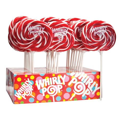 Whirly Pop Cherry Red And White 15 Oz Nassau Candy