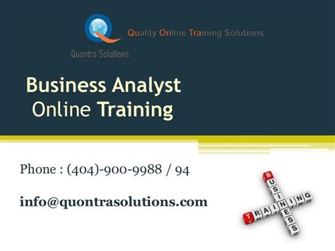 Business analyst training by quontra solutions | Business analyst ...