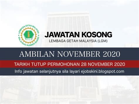Lembaga getah malaysia (lgm) menafikan dakwaan skandal tanah membabitkan agensi itu, selain menegaskan tiada sebarang perjanjian pajakan atau terdapat beberapa syarikat yang menghantar permohonan melalui tender tersebut. Jawatan Kosong Lembaga Getah Malaysia (LGM) November 2020