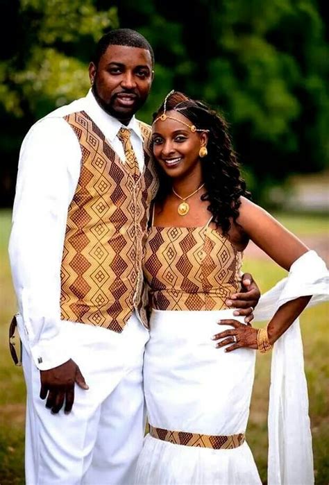 Ethiopian Or Eritrean Couple African Wear African Attire African Dress African Fashion