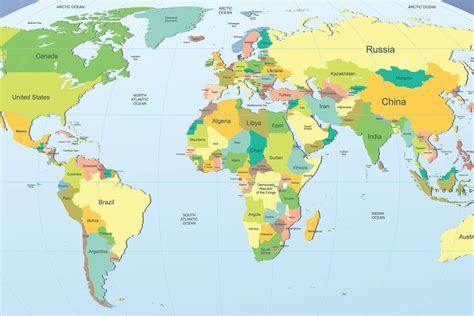 World Political Map For Print Out