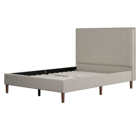 Scott Living Hawthorn Upholstered Low Profile Platform Bed Grey