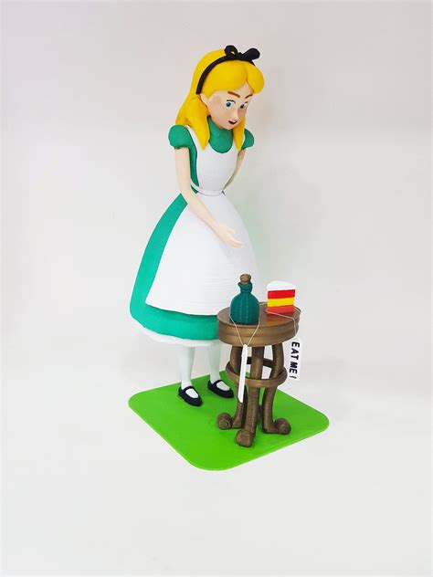 Alice Figure D Printed Model Alice In Wonderland Figurine Etsy