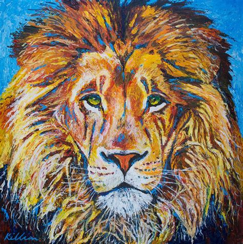 Lions Head Painting By Patrick Killian