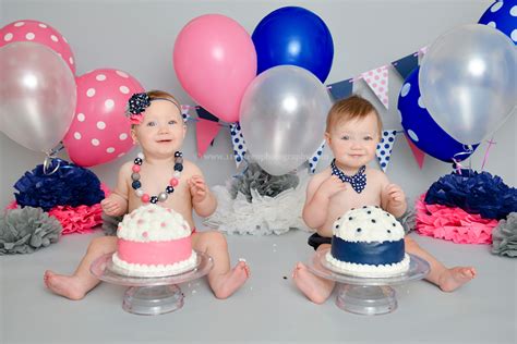 Blog 11 Sixteen Photography Twin Cake Smash First Birthday Blue
