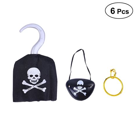 Buy 6pcs Pirate Costume Pirate Earring Eye Patches