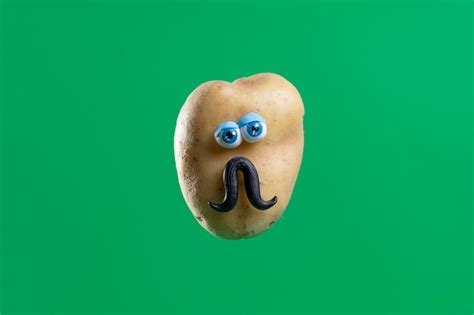 Free Photo Funny Potato With Cute Sticker