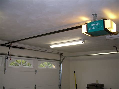 Garage ceiling fans are designed to blow hot air out and draw cooler air in. Low Profile Garage Door Opener - HomesFeed