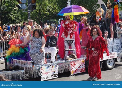 Drag Queens Walking In The 37th Annual Provincetown Carnival Parade In