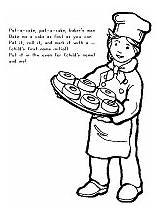 Pat Cake Rhyme Nursery Coloring Baker Printable Activities sketch template