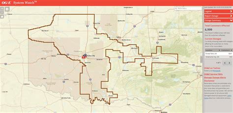 Oge Power Outage Map Oklahoma Map Vectorcampus Map