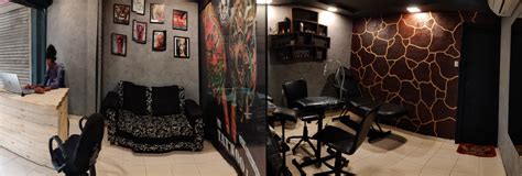 Mr Tattooholic Tattoo Studio Ahmedabad Shop Interior Design Panorma