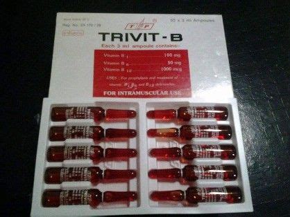 Vitamin b1, b2, b3, b5, b6, b7, b9 (folate) and b12. Vitamin B Complex Inject (trivit Brand) [ Beauty Products ...