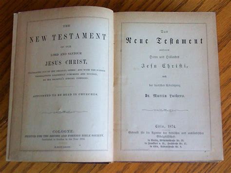 Das Neue Testament The New Testament Von Luther Martin Bon