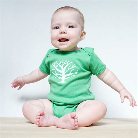 Tree Baby Onesie Grass Green Infant Bodysuit Screenprint Unisex