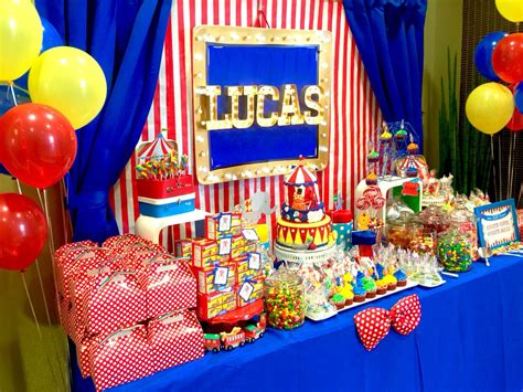 Circus Theme Candy Table By Glam Candy Buffets Circus Birthday Party