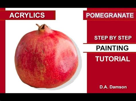 Still Art How To Paint A Fruit Pomegranate Easy Step By Step