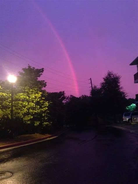 Night Time Rainbowwith Picwicked Electrical Storm In Georgia Last