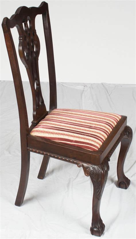 Find stylish and functional dining room furniture at cort. Set of Six Mahogany Carved Ball and Claw Foot Chippendale ...