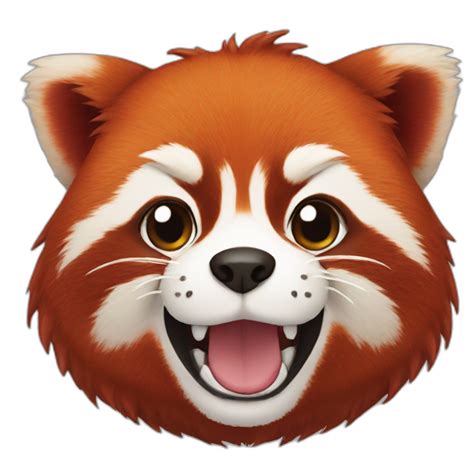 Angry Red Panda Ai Emoji Generator