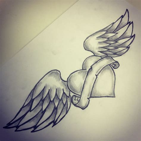 Tattoo winged heart tattoos on chest this is a broken heart heart. Heart wings tattoo sketch by - Ranz | Pinterest | Heart ...