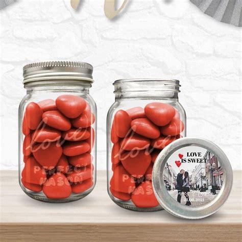Bestellen en betalen via bol.com. Mini mason jar met foto | Weddingdeco.nl ...