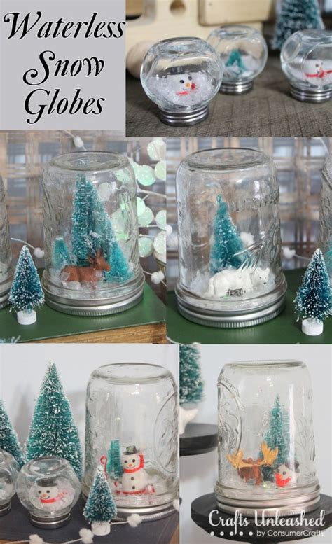 Waterless Homemade Snow Globes