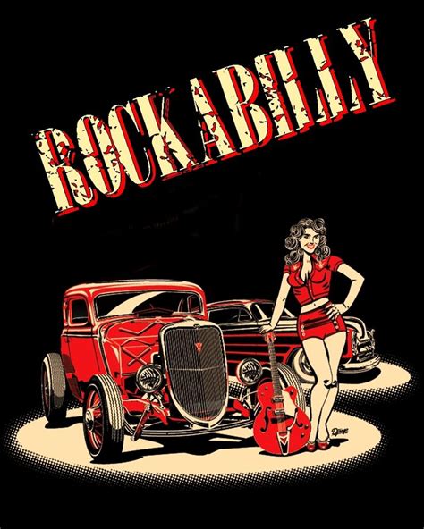 Rockabilly Rockabilly Pin Up Drawings Car Art Rat Rod Girls