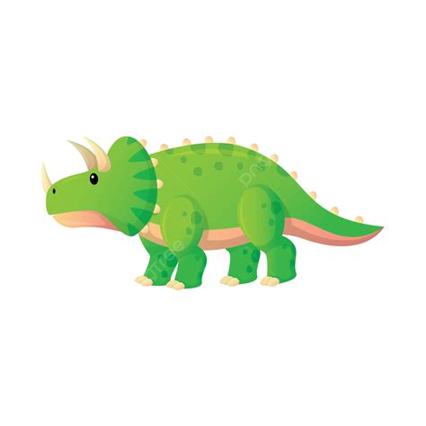 Desenho De Dinossauro Triceratops Verde Bonito Vetor PNG Triceratops Dinossauro Desenho