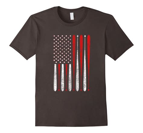 Baseball American Flag Baseball T Shirt 4lvs