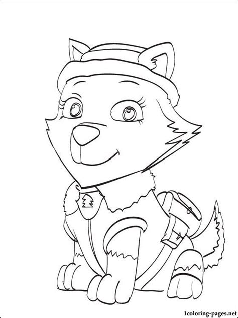 Everest Paw Patrol Coloring Page Coloring Pages Color Sheets