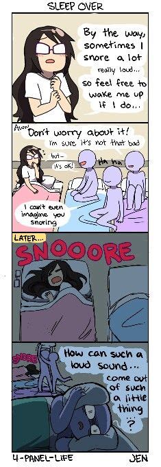 Lol Theres One In Every Slumber Party Funny Comic Strips Funny