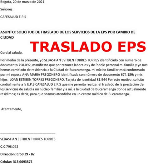 349617867 Formato Carta Solicitud De Traslado De Eps Docx Aria Art