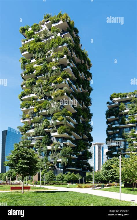 Milan Italy May 31 2019 Bosco Verticale Or Vertical Forest Are A