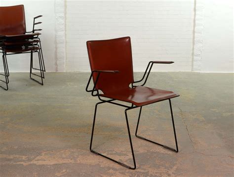 Kitchen table and chairs set is very simple style, which has smooth line sense, concise design attracts your attention. Italian Red Leather and Enameled Black Steel Frame Dining ...