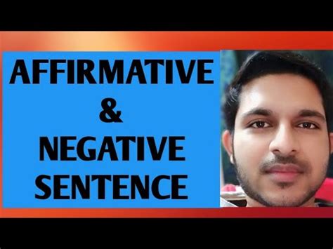 Affirmative And Negative Sentence How To Make Affirmative And