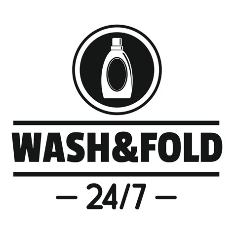 Laundry Wash And Fold Logo Simple Style 14626166 Vector Art At Vecteezy