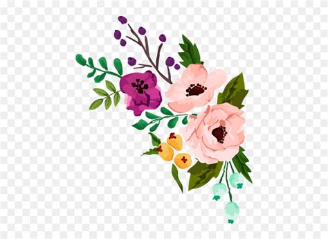 Download Download Floral Clipart Rustic Flower - Flower Watercolor ...