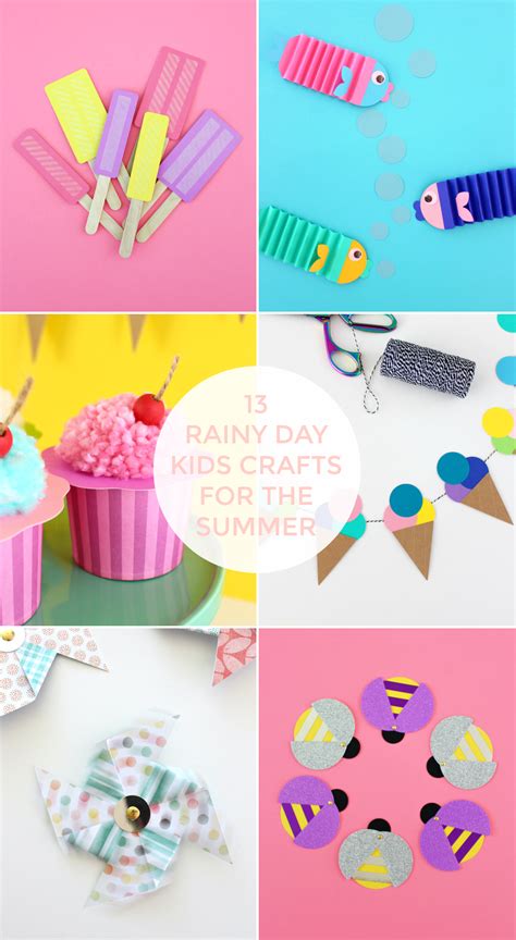 13 RAINY DAY KIDS CRAFTS FOR SUMMER | Crafts for kids, Crafts, Summer crafts