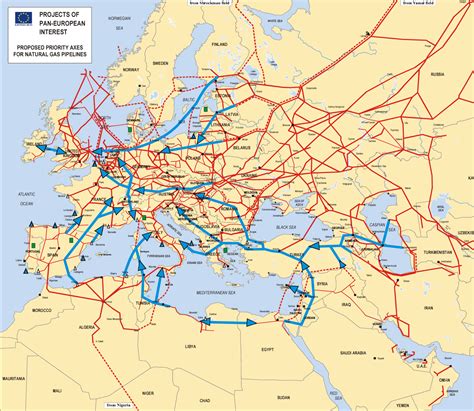 Карта газопроводов