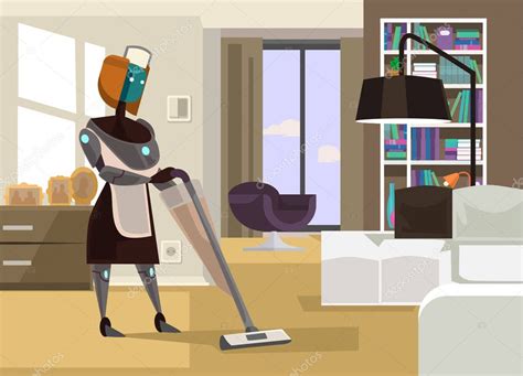 Dibujos Casas Futuristas Casa Limpieza Del Robot Ama