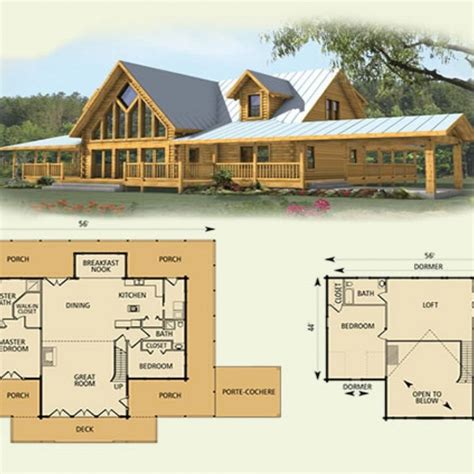 Open Floor Plans With Loft Log Cabin Floor Plans Log Cabin Flooring