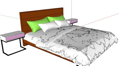 3d Bed Sketchup Files Cadbull