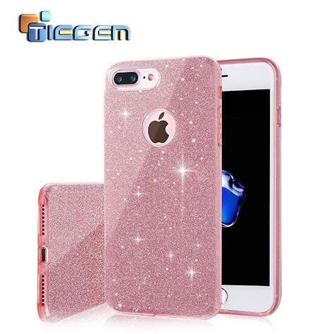 For Iphone 7 6s Bling Glitter Gradient Case Ultra Thin Sparkle 3 Layer