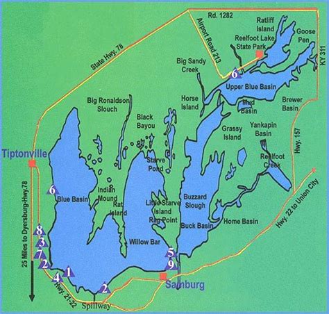 Reelfoot Lake Fishing Map Sexiz Pix