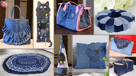 12 Personal And Home Useful Amazing Craft With Old Jeans Youtube
