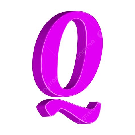 3d Letras Q Color Rosa Elegante Diseño Png 3d Carta Q Letra