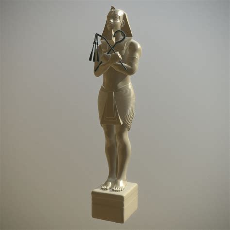 pharaoh statue 3d model turbosquid 1723027