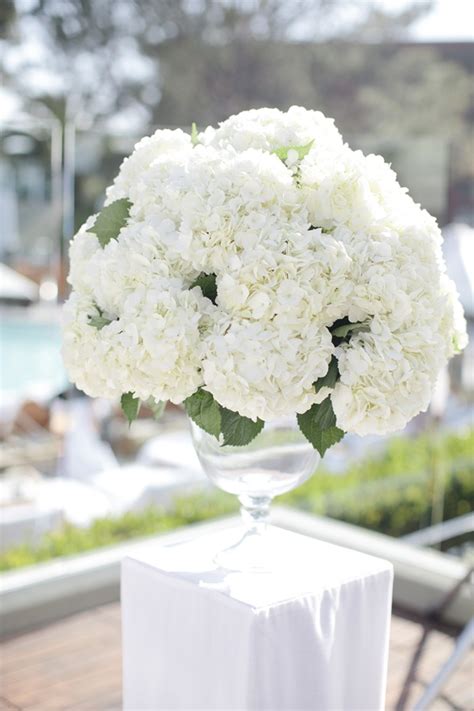 full white hydrangea centerpiece elizabeth anne designs the wedding blog