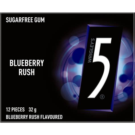 5gum Blueberry Sugar Free Gum 12pc 32g Woolworths